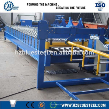 Chinese Manufacture Metal Trapezoidal Roofing Sheet Roll Forming Making Machine With Ato-Stacker